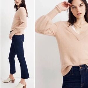 Madewell V Neck Wool blend Sweater